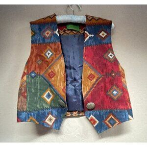 Vintage Wraps Women's Colorful Southwest Western Open Vest Lightweight